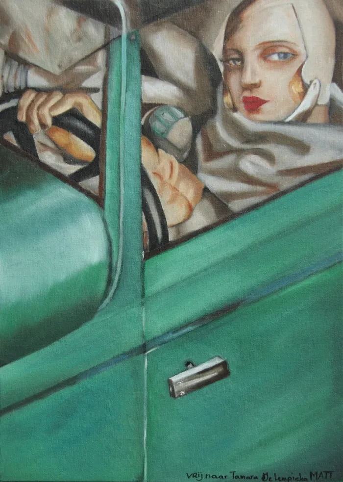 Tamara in the Bugatti